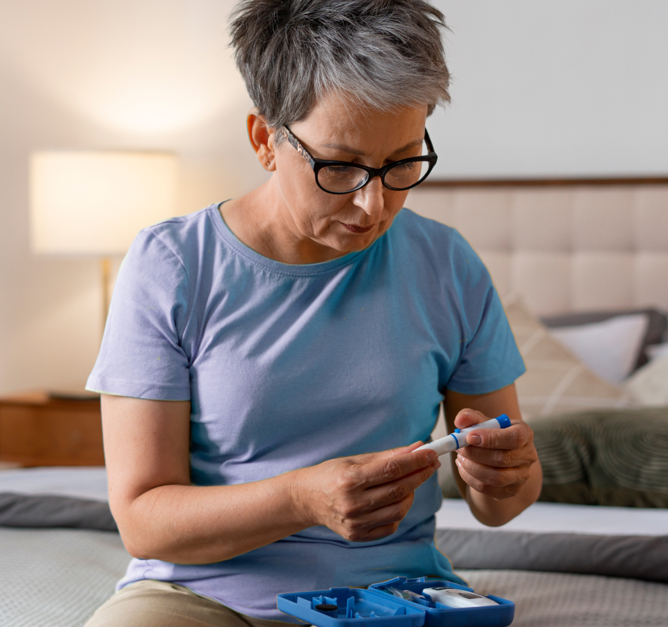 Description of the initial situation: Female user of a conventional insulin pen.